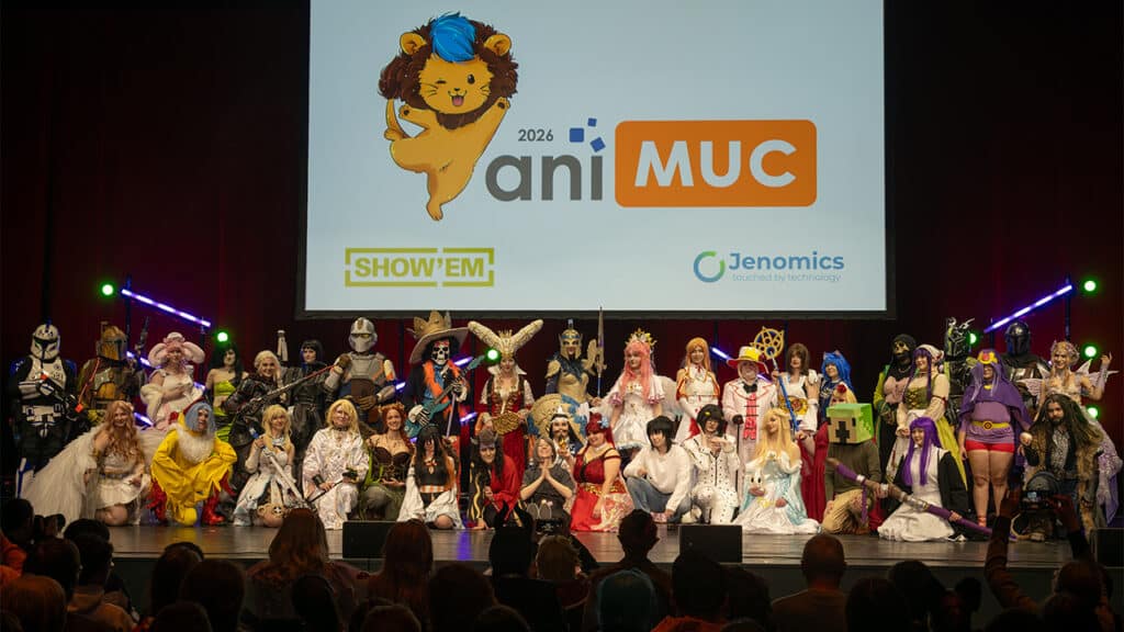 animuc 2026 cosplay catwalk gruppenfoto